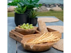 Sale House Nordic 3 bandeja de teca natural Marru00f3n