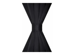 2 cortinas negras oscuras con jaretas, blackout 135 x 245 cm ES866848 Negro