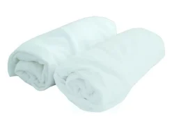 2 sábanas bajeras ajustables para bebé - Jersey - Blancas 60 x 120 cm Blanco Online