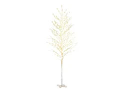 vidaxl Abedul artificial con 672 LEDs cálido 400 cm Blanco Outlet