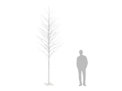 vidaxl Abedul artificial con 672 LEDs cálido 400 cm Blanco Outlet