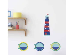 Draeger Adhesivo mural - Faro y ojo de buey Multicolor Online