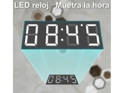 Espejo-AICA espejo 80 x 60 cm,rectangular,con función antivaho,Bluetooth，lupa 3x,reloj led, espejo con luz de 3 colores,brillo ajustable,función de memoria agapada Transparente