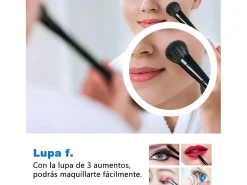 Online Aica Espejo de baño LED 140×80 cm,Reloj,Lupa,Bluetooth Transparente
