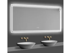 Best Aica Espejo de baño LED 160×80cm,Bluetooth,Antivaho Transparente