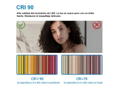 Aica Espejo de baño LED 140×80cm,Bluetooth,Antivaho Transparente Best