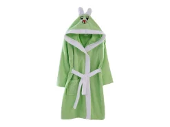 Albornoz de felpa para niños de 1 a 2 años - Verde Multicolor Outlet