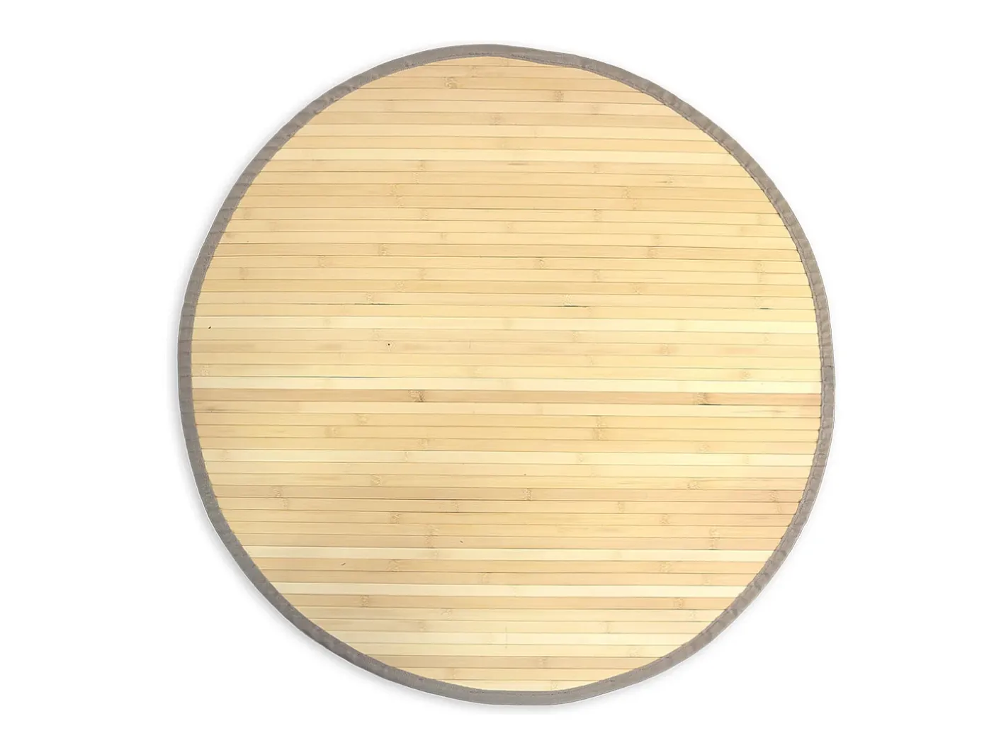 Alfombra De Salón-Alfombra 120 cm Bambú Natural Claro Color natural claro