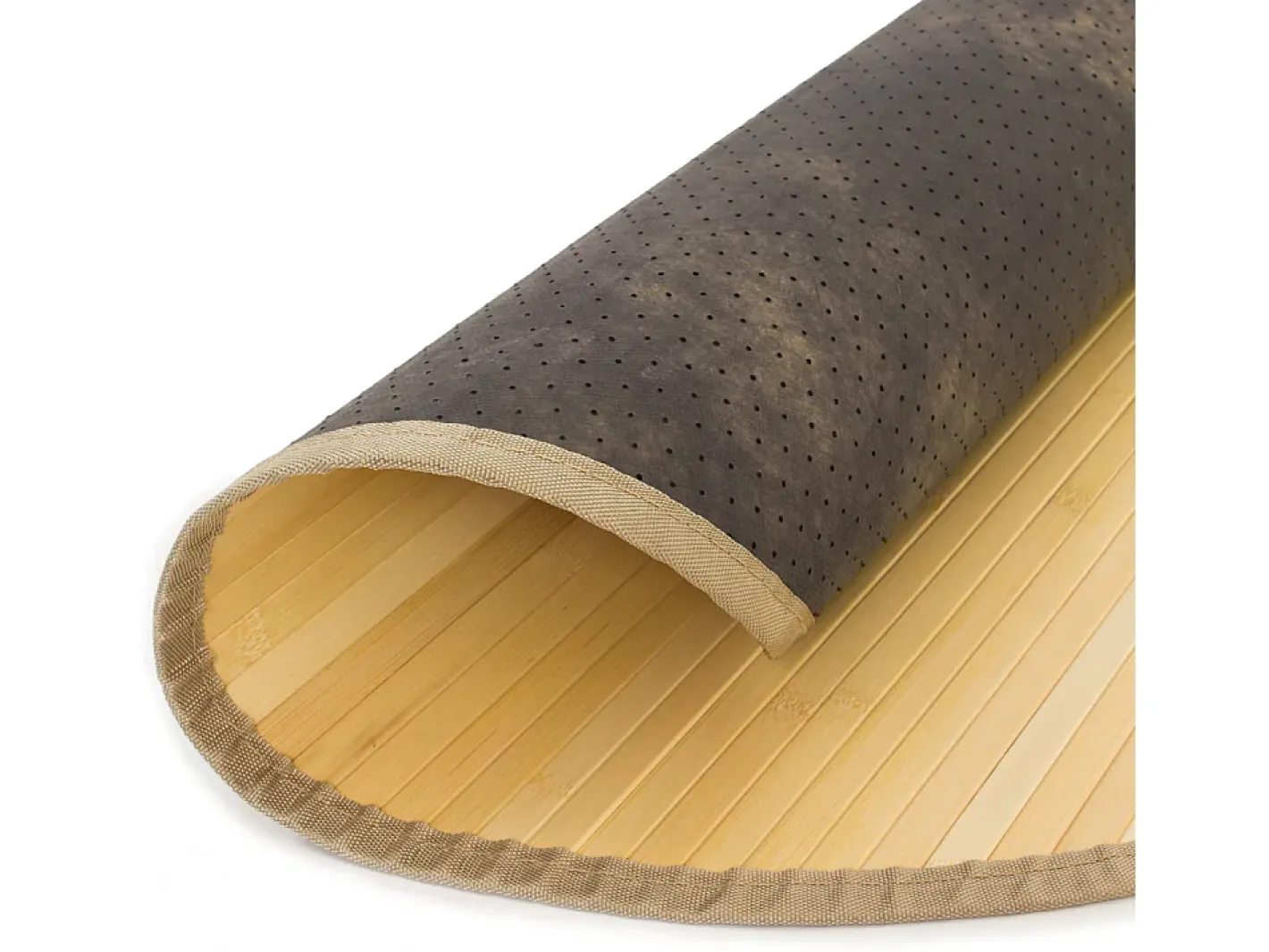 Alfombra De Salón-Alfombra 120 cm Bambú Natural Claro Color natural claro
