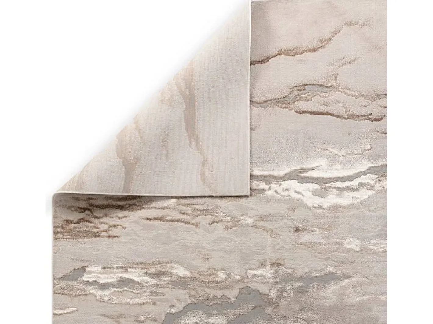 Alfombra abstracta - 160x230cm - oro, gris, beige - Aurora Linea Dorado New