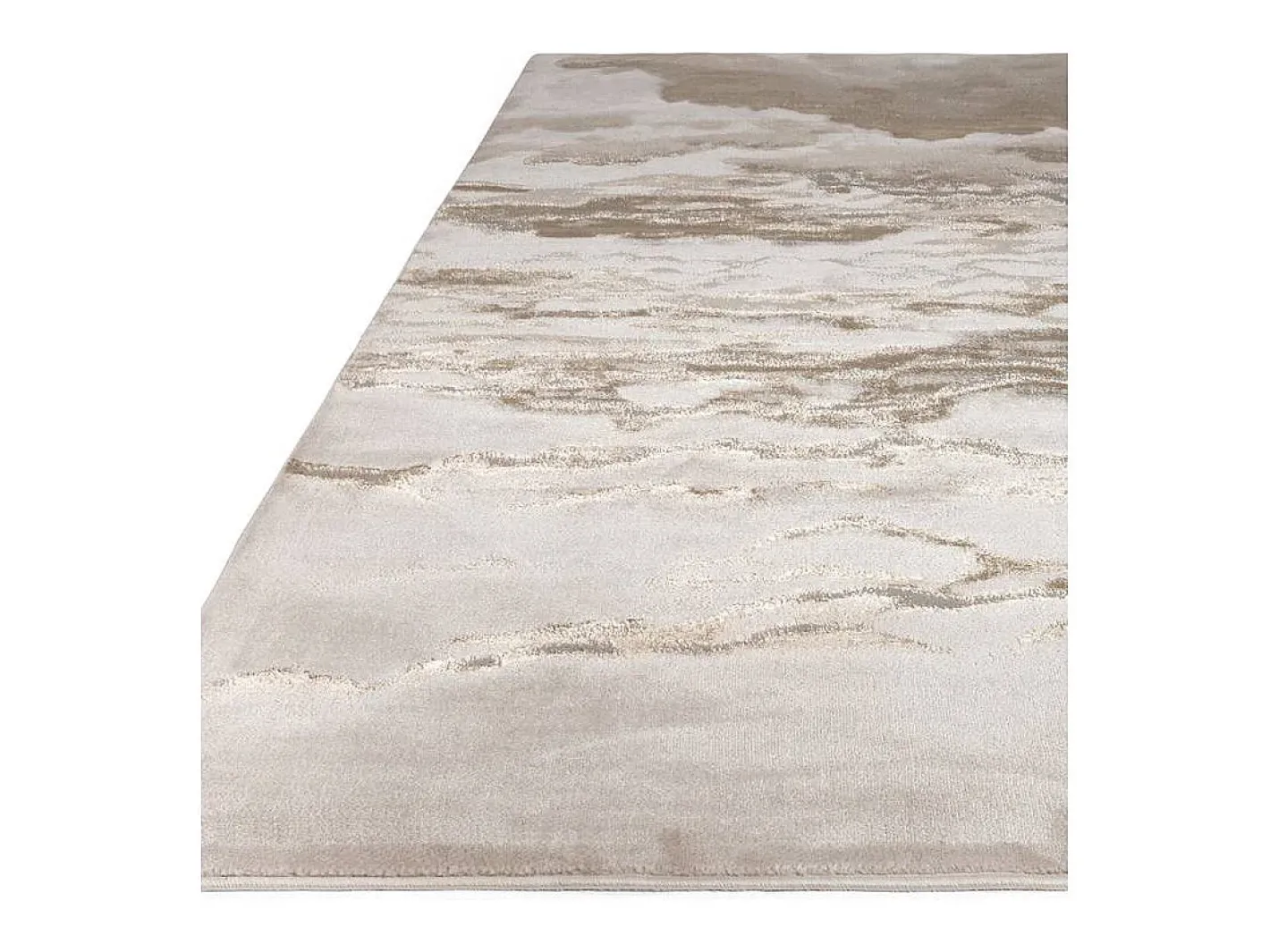 Alfombra abstracta - 160x230cm - oro, gris, beige - Aurora Linea Dorado New