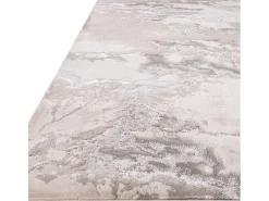 Alfombra abstracta - 200x290cm - plata, crema, gris - Aurora Cloud Plateado Outlet