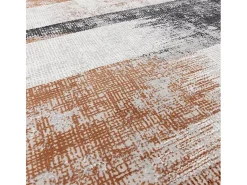 Alfombra De Salón-Alfombra abstracta - 120x170cm - , crema, negro - Kuza Lines Naranja
