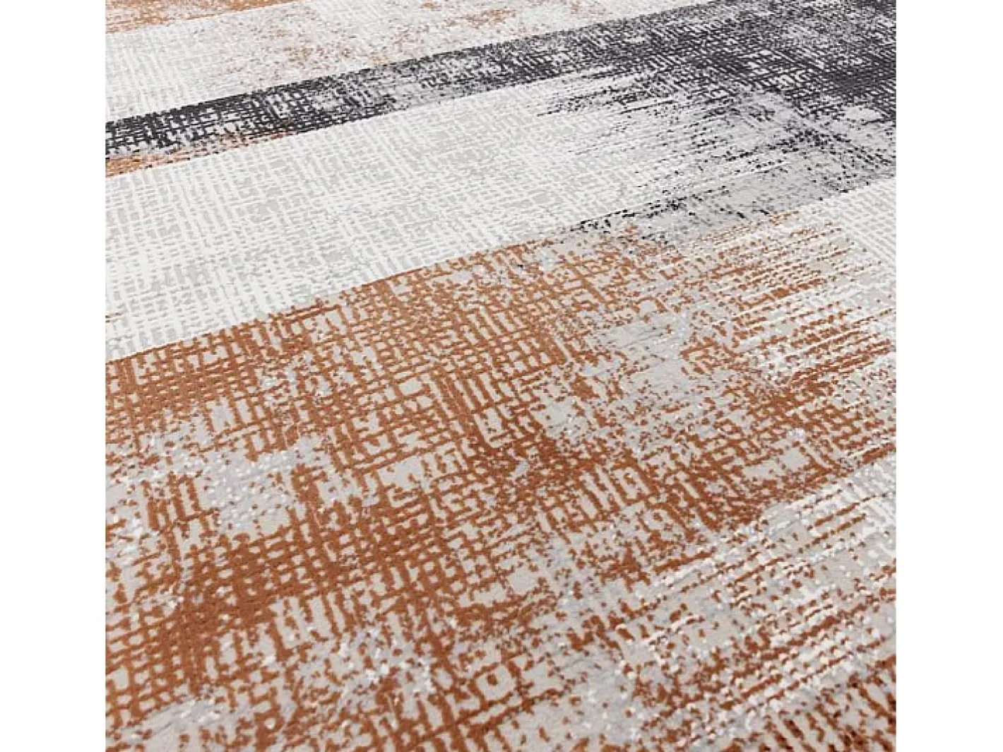 Alfombra De Salón-Alfombra abstracta - 120x170cm - , crema, negro - Kuza Lines Naranja