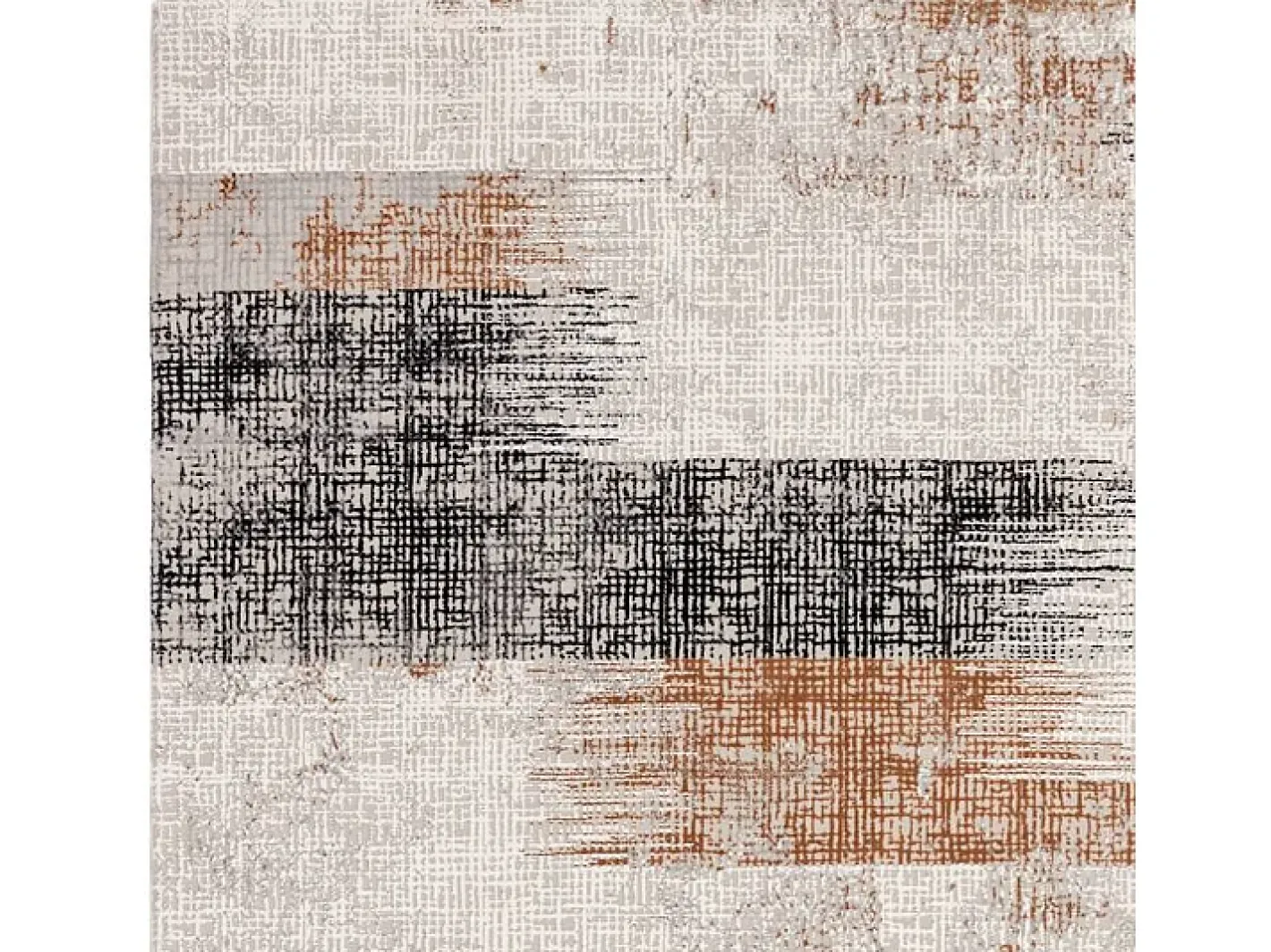 Alfombra De Salón-Alfombra abstracta - 120x170cm - , crema, negro - Kuza Lines Naranja