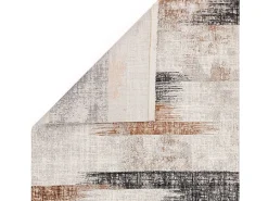 Alfombra De Salón-Alfombra abstracta - 120x170cm - , crema, negro - Kuza Lines Naranja