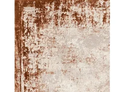 Alfombra abstracta - 160x230cm - , crema - Kuza Border Naranja