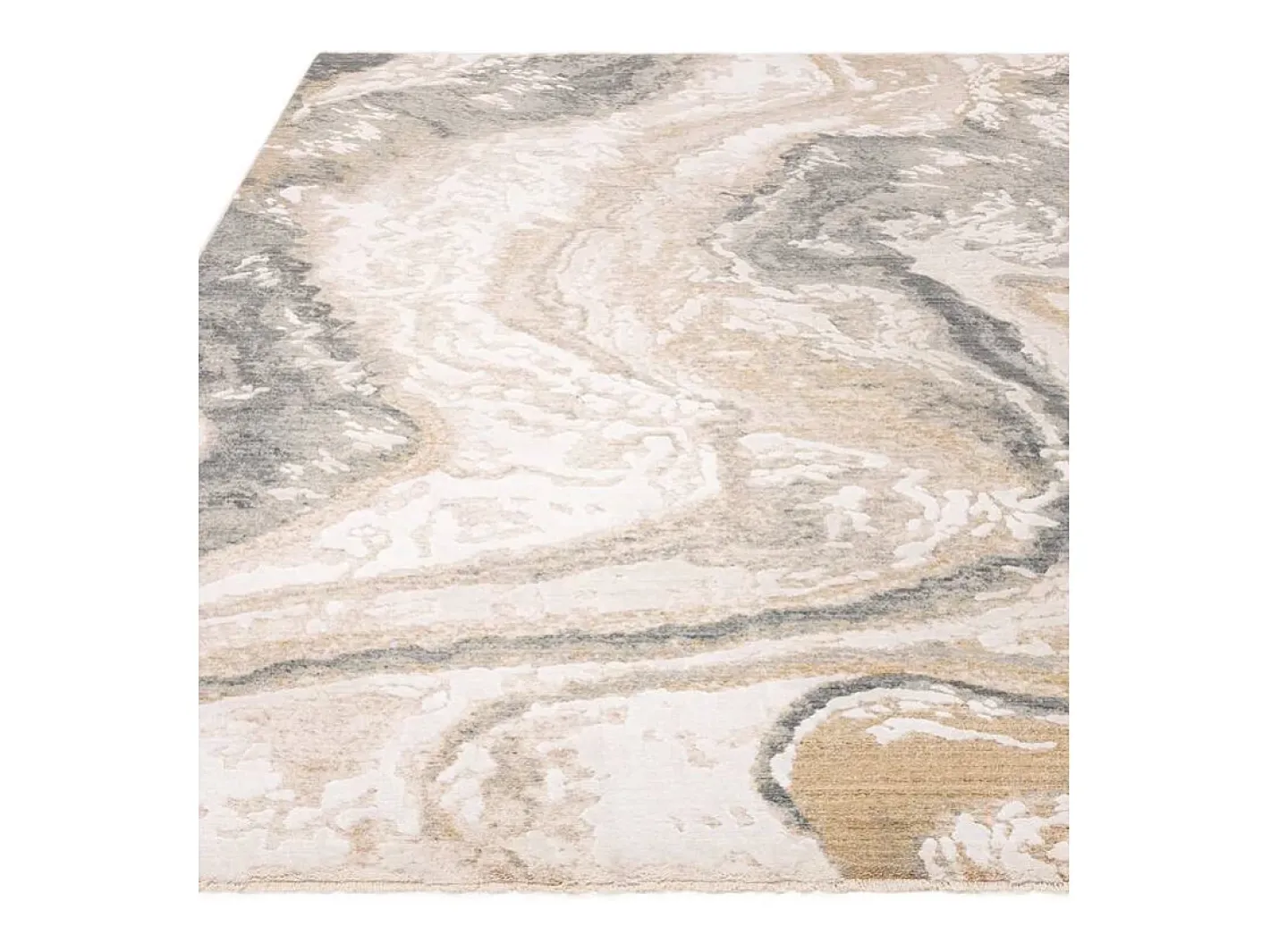 Outlet Alfombra abstracta - 120x180cm - gris, crema, oro - Seville Oro Beige