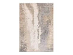 Alfombra De Salón-Alfombra abstracta - 200x290cm - oro, gris, beige - Aurora Cliff Plateado