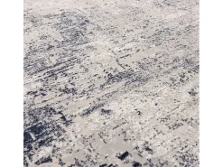 Alfombra De Salón-Alfombra abstracta - 120x170cm - marino, crema - Kuza Border Azul