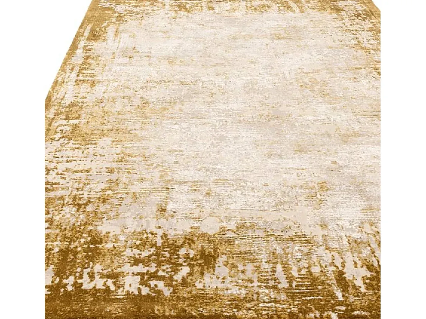Alfombra abstracta - 120x170cm - oro, crema - Kuza Border Dorado Best