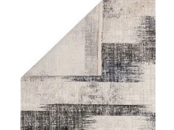 Alfombra De Salón-Alfombra abstracta - 120x170cm - marino, crema, negro - Kuza Lines Azul