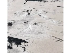 Alfombra De Salón-Alfombra abstracta - 120x170cm - plata, crema, blanco, gris - Aurora Glacier Plateado