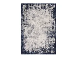 Alfombra abstracta - 200x290cm - marino, crema - Kuza Border Azul New