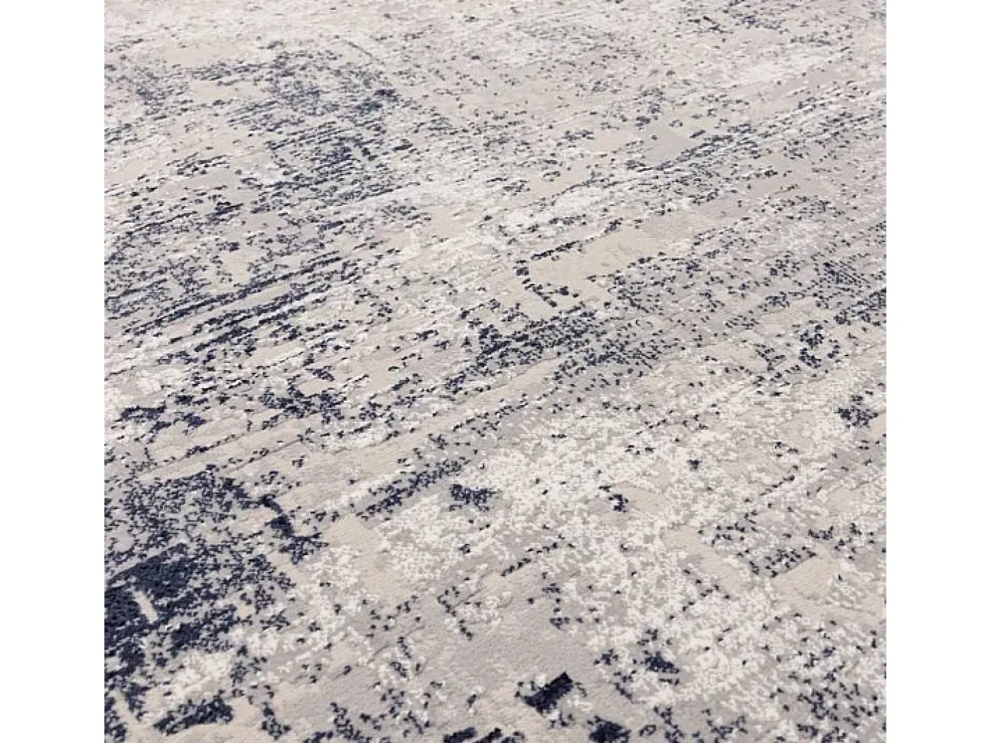 Alfombra abstracta - 200x290cm - marino, crema - Kuza Border Azul New