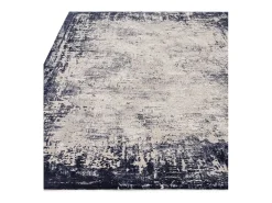 Alfombra abstracta - 200x290cm - marino, crema - Kuza Border Azul New