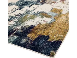 New Alfombra abstracta - 200x290cm - amarillo, azul, crema, burdeos - Nova Abstract Multicolor