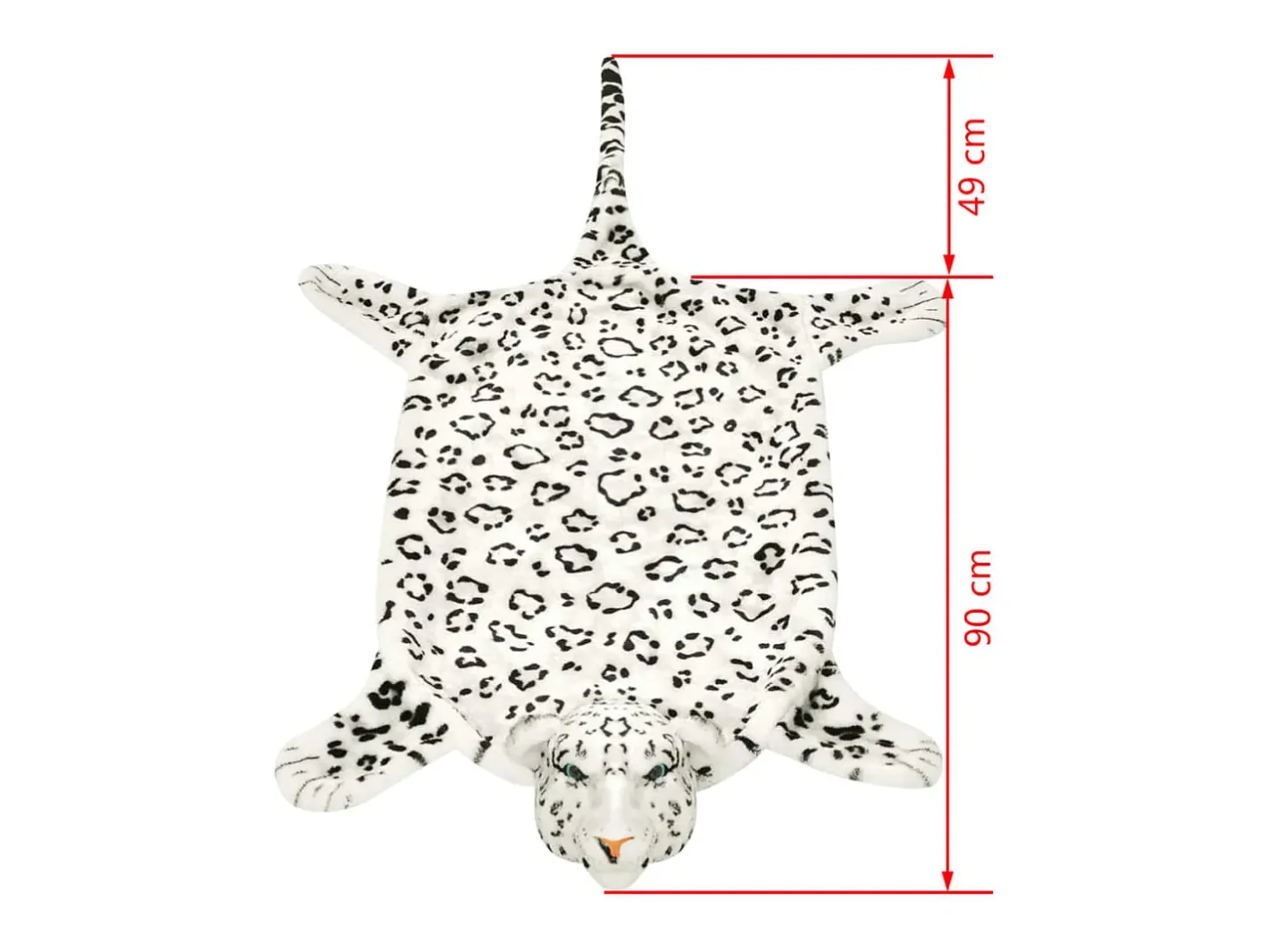 Clicnbuy Alfombra afelpada de leopardo 139 cm Blanco Hot
