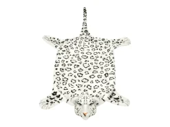 Clicnbuy Alfombra afelpada de leopardo 139 cm Blanco Hot