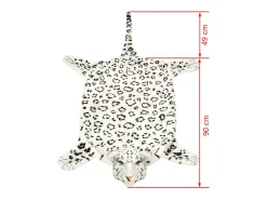 Clicnbuy Alfombra afelpada de leopardo 139 cm Blanco Hot