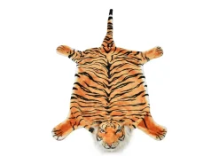Clicnbuy Alfombra Infantil-Alfombra afelpada de tigre 144 cm marrón Marru00f3n