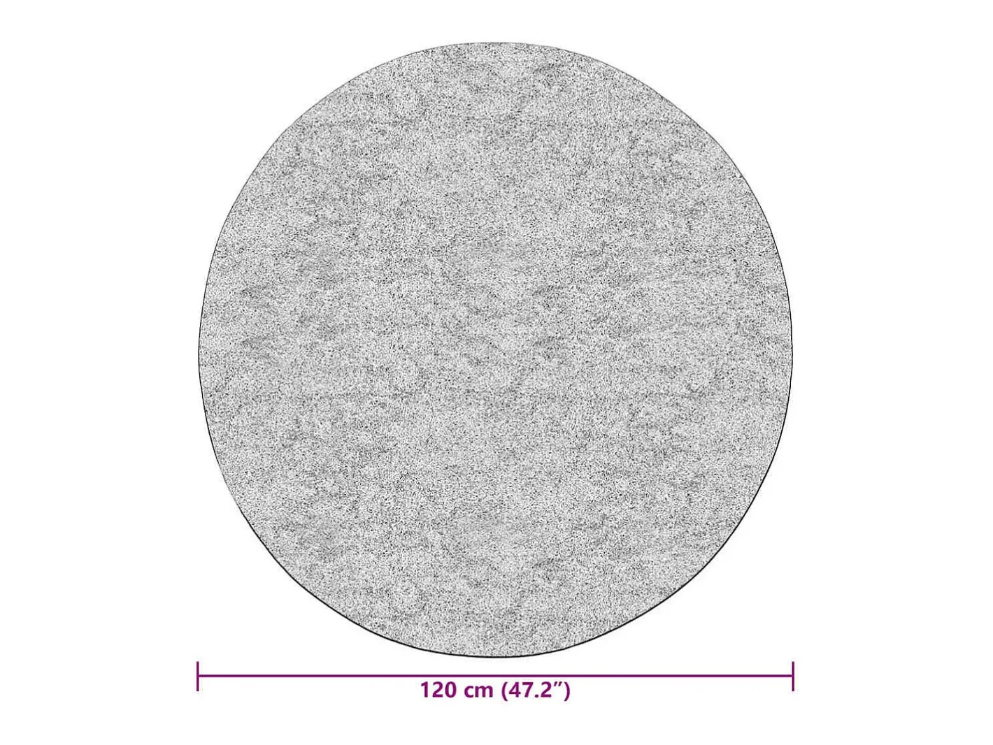 Alfombra antideslizante lavable φ120 cm Gris Outlet