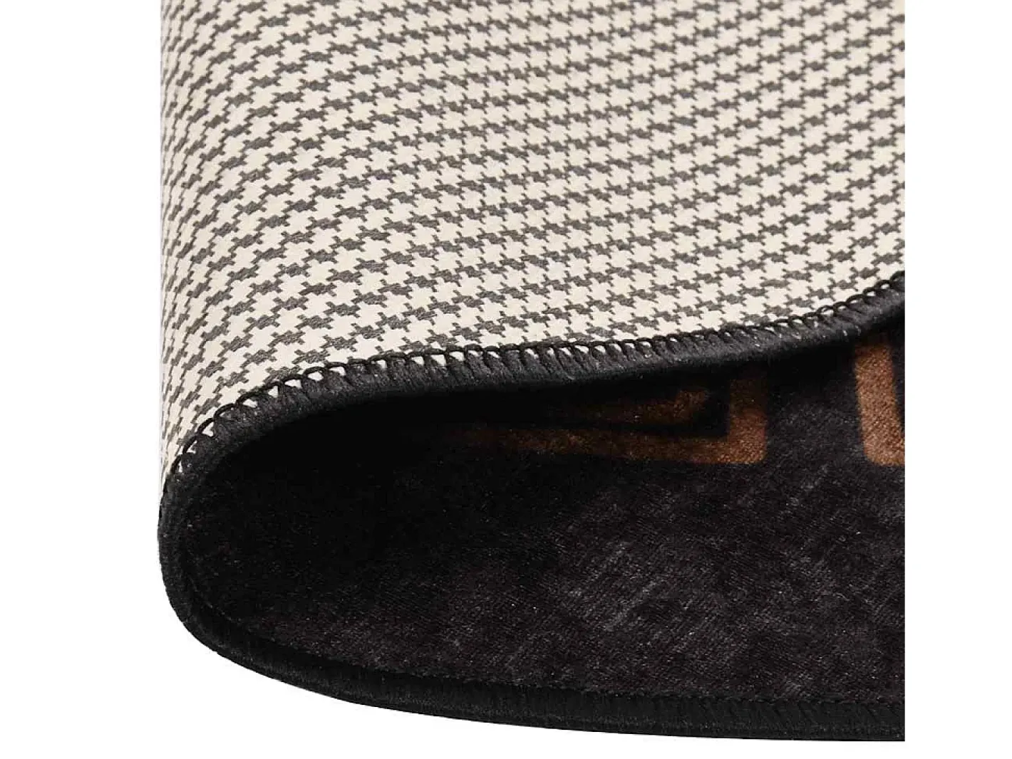 Alfombra De Cocina|Alfombra Redonda-Alfombra antideslizante lavable φ120 cm negra y dorada Negro