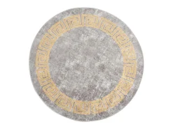 Alfombra De Cocina|Alfombra Redonda-Alfombra antideslizante lavable φ120 cm Gris