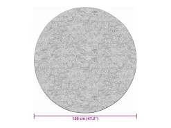 Alfombra De Cocina|Alfombra Redonda-Alfombra antideslizante lavable φ120 cm Gris