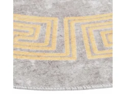 Alfombra De Cocina|Alfombra Redonda-Alfombra antideslizante lavable φ120 cm Gris