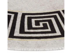 Alfombra De Cocina|Alfombra Redonda-Alfombra antideslizante lavable φ120 cm claro Beige