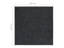 Alfombra De Cocina|Alfombra Redonda-Alfombra antracita de 100x100 cm Gris
