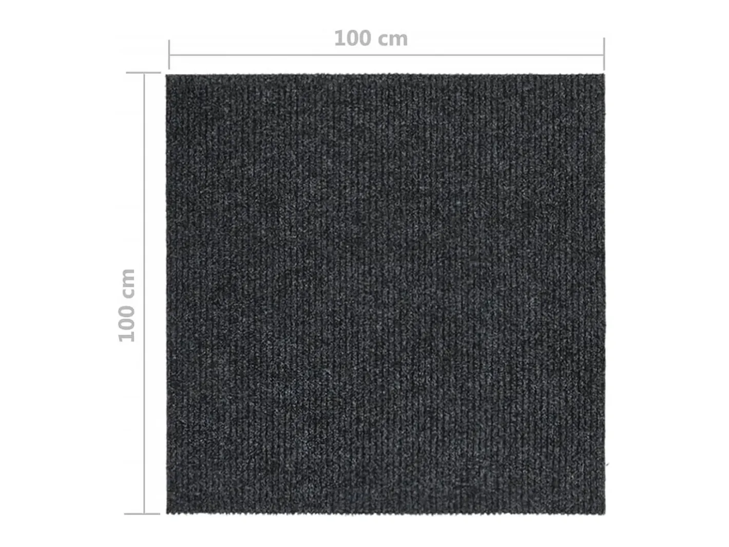 Alfombra De Cocina|Alfombra Redonda-Alfombra antracita de 100x100 cm Gris