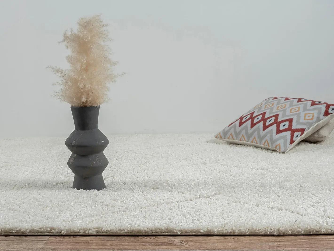 the carpet Alfombra Bahar Shaggy patrón rombos, , 240 x 340 cm Crema Clearance
