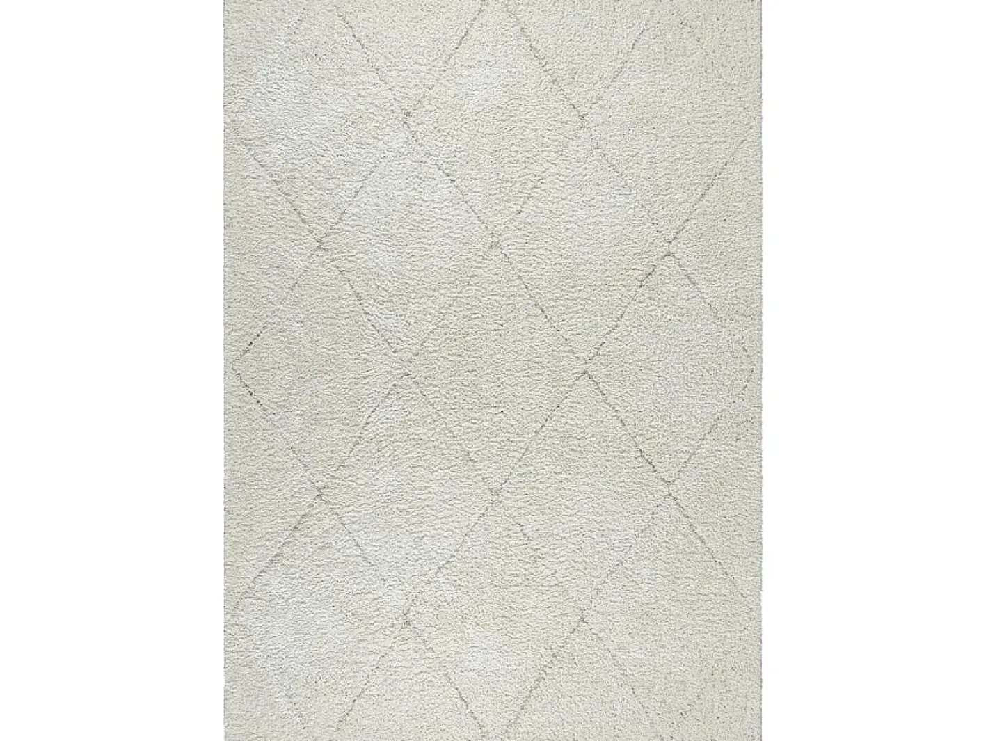 the carpet Alfombra Bahar Shaggy patrón rombos, , 240 x 340 cm Crema Clearance