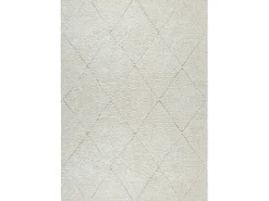 the carpet Alfombra Bahar Shaggy patrón rombos, , 200 x 290 cm Crema Sale