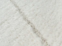 the carpet Alfombra Bahar Shaggy patrón triángulos, , 160 cm redonda Crema Best