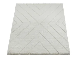 Discount the carpet Alfombra Bahar Shaggy patrón triángulos, , 240 x 340 cm Crema