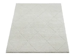 the carpet Alfombra Bahar Shaggy patrón rombos, , 120 x 170 cm Crema New