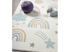 the carpet Alfombra De Salón|Alfombra Infantil-Alfombra Beat Kids Moderna Suave Infantil - - 120 cm Redonda Crema